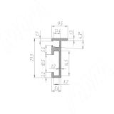 EXIT профиль заглушки кабель-канала, золото матовое, L=500 мм EX-PR-0.5.GL, фото 1