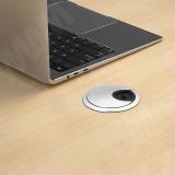 Заглушка кабель-канала, алюминиевая, круглая, d=60 мм, хром матовый RND-RD-60.MCR, фото 2