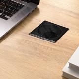 Заглушка кабель-канала, алюминиевая, квадратная, d=60 мм, черный RND-RS-60.BL, фото 2