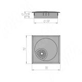 Заглушка кабель-канала, алюминиевая, квадратная, d=60 мм, черный RND-RS-60.BL, фото 3