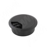 Заглушка кабель-канала, пластиковая, круглая, d=60 мм, черная RTK-RD-60.BL, фото 1