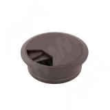 Заглушка кабель-канала, пластиковая, круглая, d=60 мм, темно-коричневая RTK-RD-60.DB, фото 1
