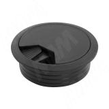 Заглушка кабель-канала, пластиковая, круглая, d=60 мм, черная RTK008B, фото 1