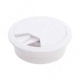 Заглушка кабель-канала, пластиковая, круглая, d=60 мм, белая RTK008W, фото 1