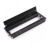 Заглушка кабель-канала, алюминиевая, от нажатия, 294х114 мм, черный SML-PO-300.BL, фото 1