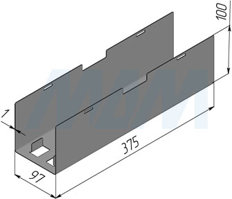 Размеры корзины ECOPASS для кабель-канала (2075.702)