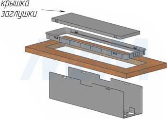 Установка корзины ECOPASS для кабель-канала без вставки (2075.702)