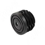 Подпятник для круглой трубы D50 мм, с резьбой М8, черный HL.R.50.M8.BL
