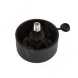 Ножка мебельная черная, регулировка 24 мм PI09