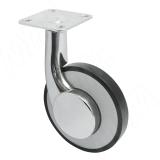 Опора одноколесная с площадкой, D80 мм, без стопора W02