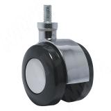 Опора двухколесная с винтом M10, D50 мм, без стопора