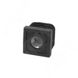 Подпятник для квадратной трубы 25x25 мм, с резьбой М10, черный 25Х25 М10, фото 1