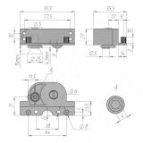 KEY-F Опора регулируемая колесная, поворотная, левая 6494 917 SX, фото 3