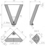 Опора декоративная Н150+10мм белый матовый ADJ16.150.WHT, фото 5