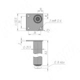 Опора декоративная Н145+8мм черный матовый ADJ19.150.BL, фото 3