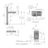 Опора декоративная Н180мм (20x20) черный матовый ADJ22.180.BLC, фото 5