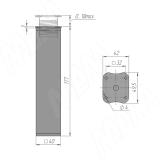 Опора декоративная Н180+18мм алюминий ADJ8.180.AL, фото 1