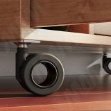 DENVER Опора колесная, прорезиненное колесо, D65 мм, без стопора, черная CST15 BLACK, фото 5