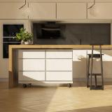 BISMARK Опора колесная, прорезиненное колесо, D75 мм, со стопором, хром CST17, фото 5