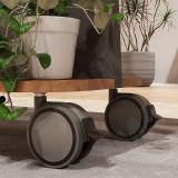 Опора двухколесная усиленная, D75 мм, со стопором, серая CST80 GREY, фото 2