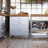 Опора двухколесная усиленная, D75 мм, со стопором, серая CST80 GREY, фото 4