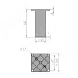 Опора декоративная Н120мм черный матовый FIX020.120.BL RU, фото 3