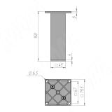 Опора декоративная Н150мм алюминий FIX020.150.AL RU, фото 4