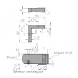 Опора декоративная Н30мм (150x150x30) черный матовый FIX025.030.BLC, фото 4