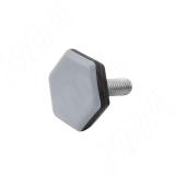 SuperGlide Ножка мебельная шестигранная W30мм, M8x25 мм HR-3080-25, фото 1