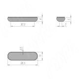 SuperGlide Подпятник прямоугольный 10х38 мм, самоклеящийся HR-A1038, фото 2