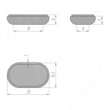 SuperGlide Подпятник прямоугольный 16х26 мм, самоклеящийся HR-A1626, фото 2