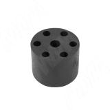 Подпятник круглый D30 мм, h25 мм, под саморез, чёрный HR30-25-P-BL, фото 1