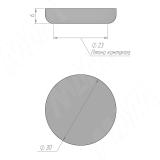 SuperGlide Подпятник круглый, D30 мм, самоклеящийся HR30-G, фото 2