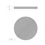 Подпятник самоклеящийся круглый D35 мм, черный, 8 шт. HR35-BL, фото 1