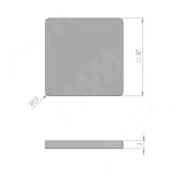 Подпятник самоклеящийся квадратный 30x30 мм, 12 штук, черный HS3030-BL, фото 1