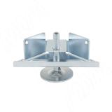 Опора регулируемая M10x63 с поддержкой 2х боковин, универсальная LEV-M10X63.D, фото 1