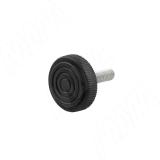 Ножка мебельная, М6x20, черная PI01.M6X20.BL, фото 1