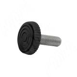 Ножка мебельная, М10x30, черная PI03 M10 X 30R, фото 1