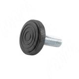 Ножка мебельная, М10x30, черная PI03.M10X30.BL, фото 1