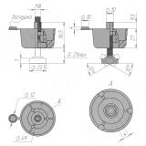 Ножка мебельная черная H=27мм, регулировка 21мм, М8 PI04-CH, фото 1