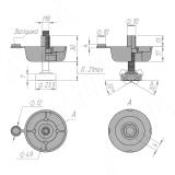 Ножка мебельная черная H=17мм, регулировка 21мм, М8 PI08-CH, фото 1