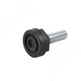 Ножка мебельная, M10x30, черная PI20.M10X30.BL, фото 1