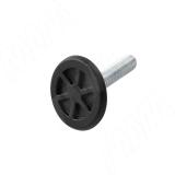 Ножка мебельная на подвижном шарнире, M10x30, черная PI77.M10x30, фото 1