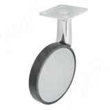 Опора одноколесная с площадкой, D80 мм, без стопора W02, фото 1