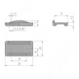 Подпятник мебельный под гвоздь, черный, 1000 шт. ГВОЗДЬ 1000 ШТ, фото 2