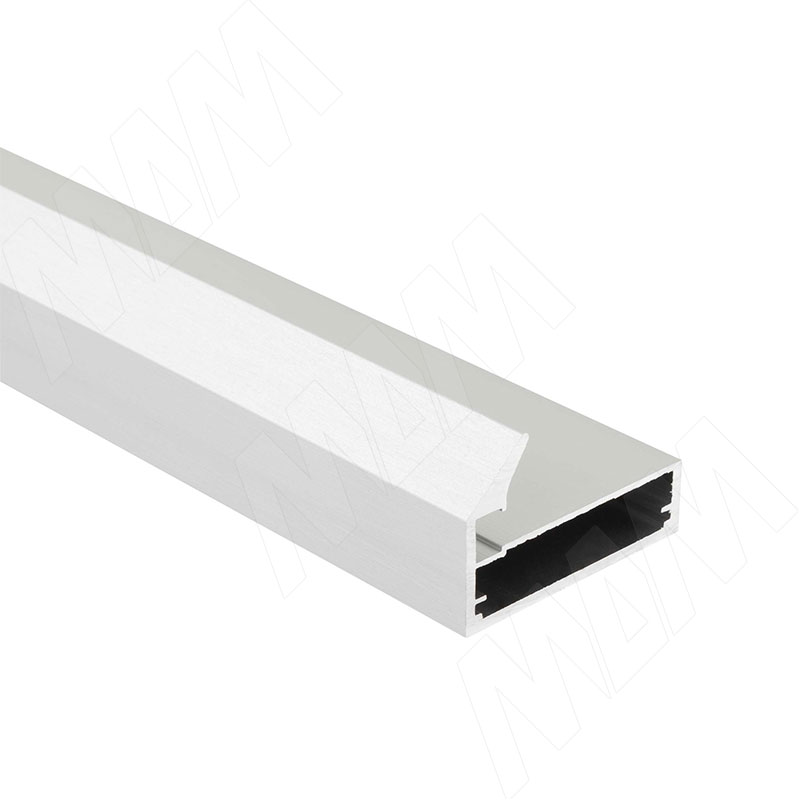 PRIME Профиль рамочный широкий, с наклонной ручкой, серебро брашированное (анод), L-3000 фото товара 1 - FP00296TALB-S3