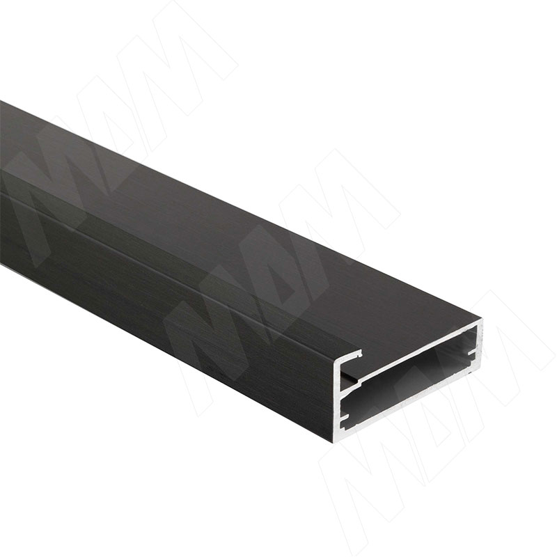 PRIME Профиль рамочный широкий, 50х20х8, черный брашированный (анод), L-3000 фото товара 1 - FP00297BLB-S3