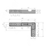 SECRET Комплект уголков для сборки узкого рамочного профиля с петлями AIR CR5590SE, фото 3