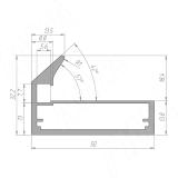PRIME Профиль рамочный широкий, с наклонной ручкой, серебро брашированное (анод), L-3000 FP00296TALB-S3, фото 1