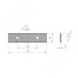 Сменная твердосплавная пластина 50x12x1,5 Т04F, 2-х сторонняя (комплект 10 шт) 012006, фото 2
